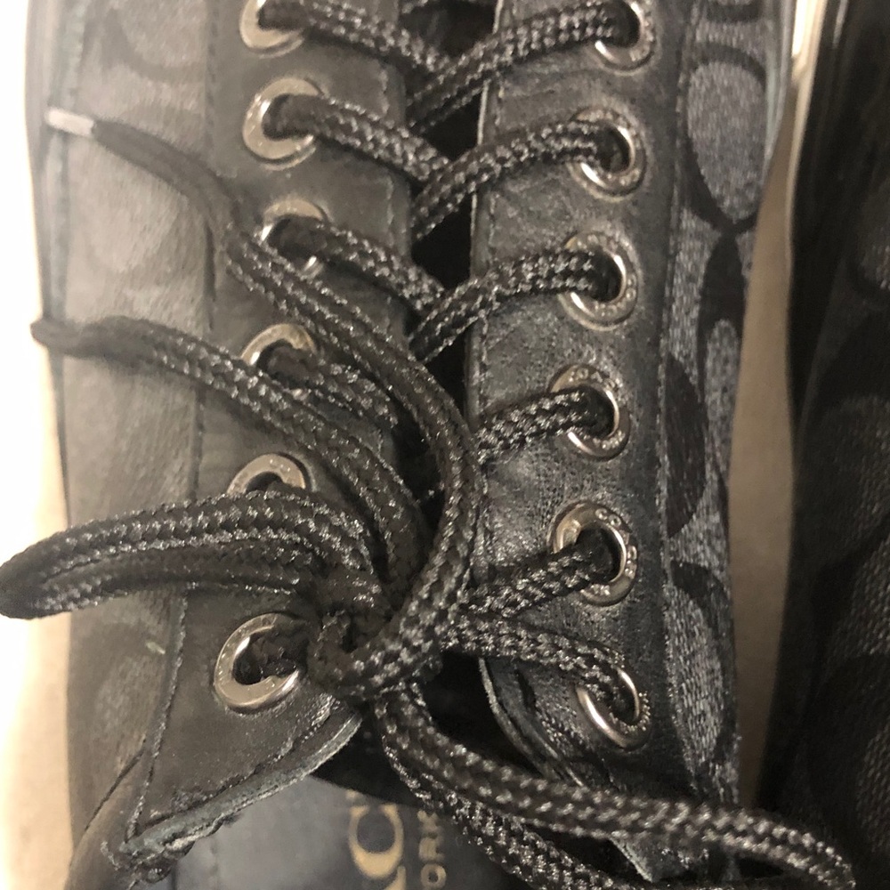 Coach Sneakers Leather And Canvas Men’s Size 10 Pre-owned Used Condition. - Picture 9 of 12